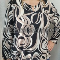 Елегантна макси блуза тип балон от нежен плат ликра., снимка 2 - Блузи с дълъг ръкав и пуловери - 42688888