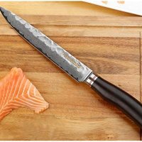 Нов 8 инчов Нож за дърворезба дървена дръжка с кожена обвивка Дом Кухня, снимка 6 - Други - 42446010