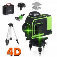 4D Лазерен Нивелир KraftWorld с 16 линий с дистанционно зелен лазер 4Д, снимка 3 - Други инструменти - 33612511