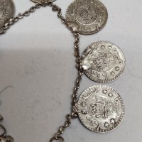 Сребърна гривна с монети, снимка 7 - Гривни - 29797916