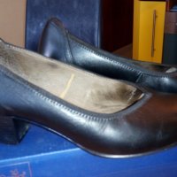 Caprice черни дамски кожени обувки черни №38 H и стелка 25см, снимка 9 - Дамски обувки на ток - 29150751