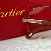 Cartier висок клас мъжки слънчеви очила с дървени дръжки, снимка 12 - Слънчеви и диоптрични очила - 42798463