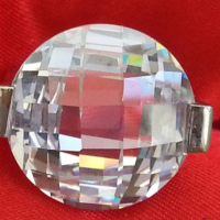  сребърен пръстен с голям циркон, снимка 6 - Пръстени - 17308552