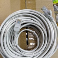 Готови кабели кабел за лан LAN мрежа 5м-50м и видео наблюдение.RJ45 UTP cable. Коаксиален, снимка 6 - Други - 31799075