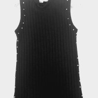 Черна рокля плетиво, размер М, снимка 2 - Рокли - 42765236
