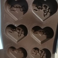 10 сърца сърце с Ангел Купидон силиконов молд форма за шоколадов бонбони гипс и др, снимка 3 - Форми - 38195763
