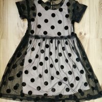 Детска рокля H&M, size 122см, 6/7г., черен тюл,бежова еластична подплата, много запазена, снимка 2 - Детски рокли и поли - 35084154