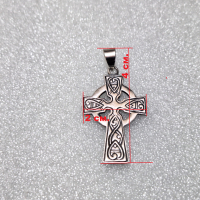 Келтски Сребърен Кръст(проба 925)-8,64 грама, снимка 7 - Колиета, медальони, синджири - 44635887