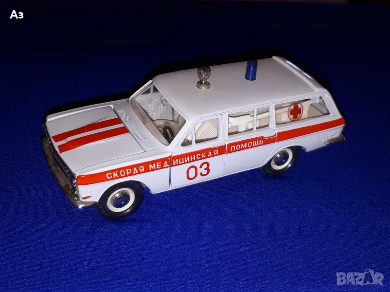 Руски модел Волга ГАЗ 24-02 Линейка 1:43 Сделано в СССР USSR , снимка 1