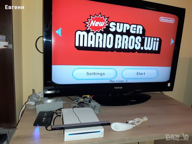 Нинтендо Nintendo wii комплект цената е за всичко 89 игри на хард диск ...