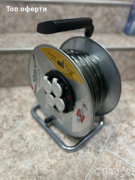 Ел.удължител Макара 50 метра с 4 гнезда- Kraft Royal, снимка 1