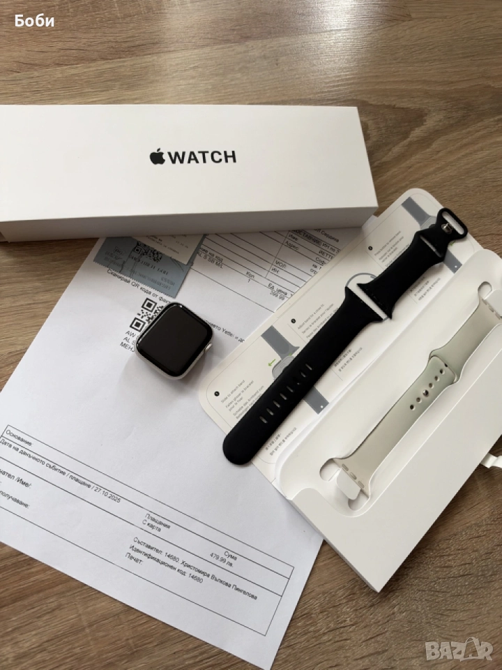 Apple Watch SE 3 44mm Starlight батерия 100%, снимка 1