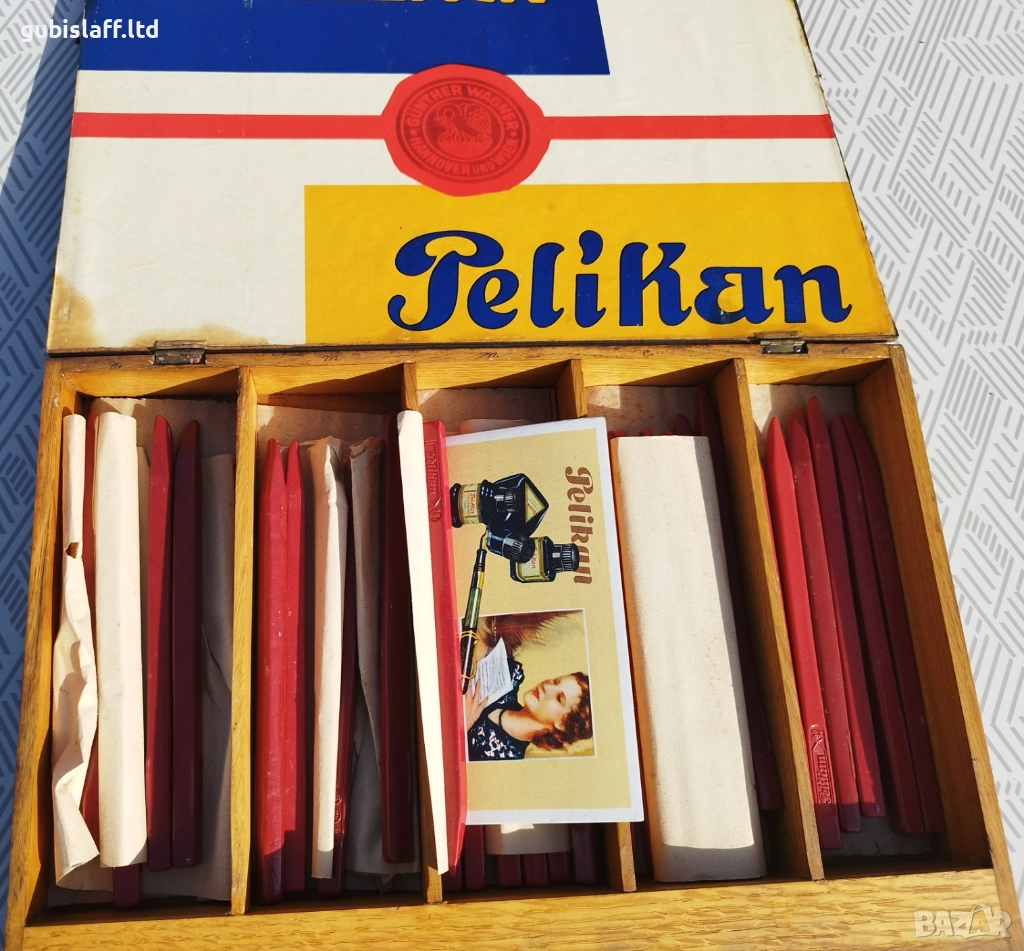 Стар червен восък PELIKAN, 1940 - те, снимка 1