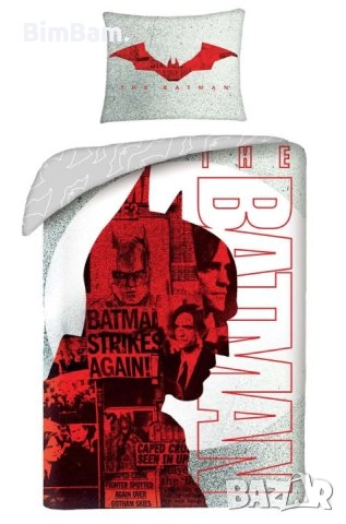Оригинален детски спален комплект Батман / BATMAN / 100% памук, снимка 1
