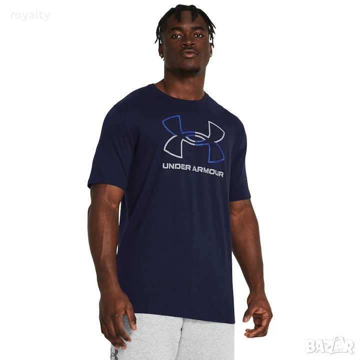 Under Armour Оригинална Мъжка Тениска Boxed Sports, Тъмносин, S, L, XL, снимка 1