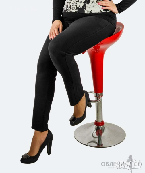 Клин панталон в черен цвят /голям размер/, снимка 1