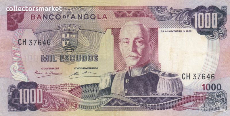1000 ескудо 1972, Ангола, снимка 1