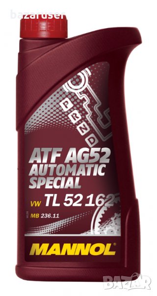 Трансмисионно масло MANNOL-ATF AG52 -хидравлика и автоматична скоростна кутия/жълто/ - 1л./211028, снимка 1