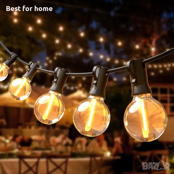 Външни LED лампички верига 10 м от 25 крушки SON4SUN, снимка 1