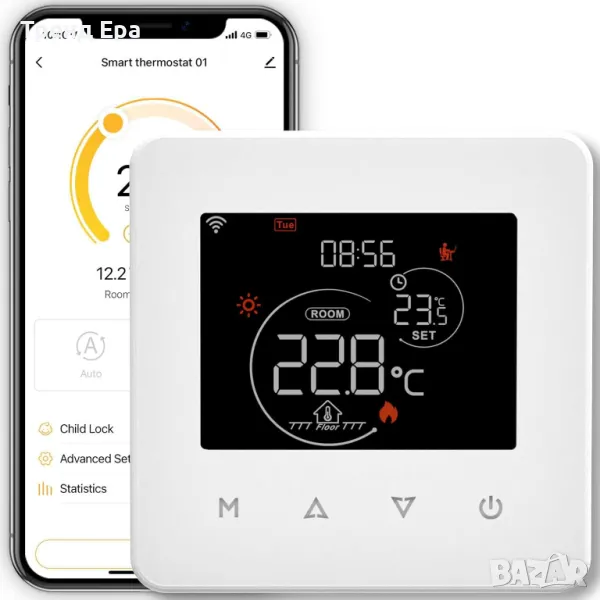MOES WiFi термостат за водно подово отопление 3А, снимка 1