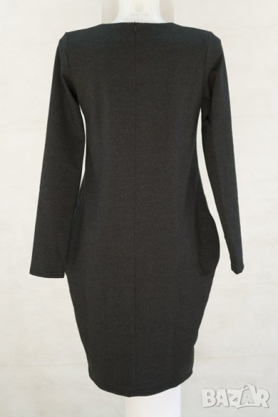 Черна рокля с ефектна линия Makadamia - L, снимка 1