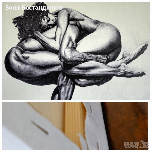 Принт на графика върхи платно / канава с подрамка, снимка 1