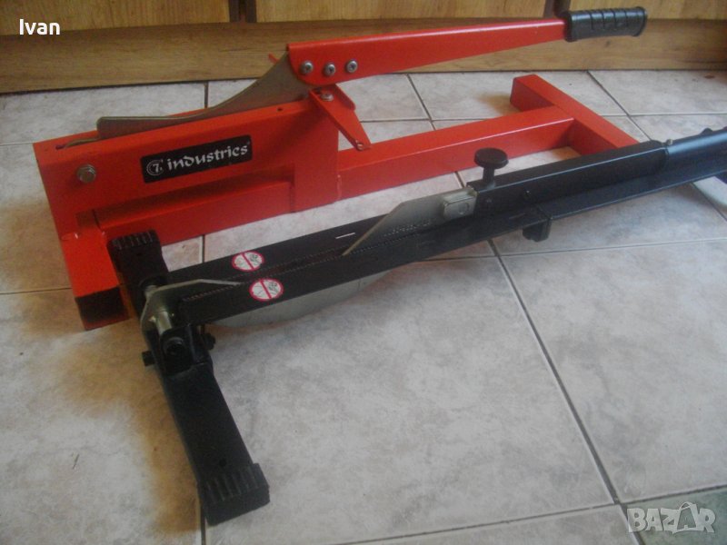 Нова Ръчна Гилотина-Машина Рязане Ламиниран Паркет/Ламинат-INDUSTRIES-740мм/770 мм-Черна Немска, снимка 1