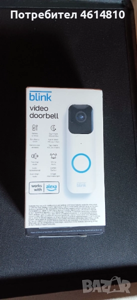 Blink Video Doorbell, интелигентен видеодомофон, снимка 1