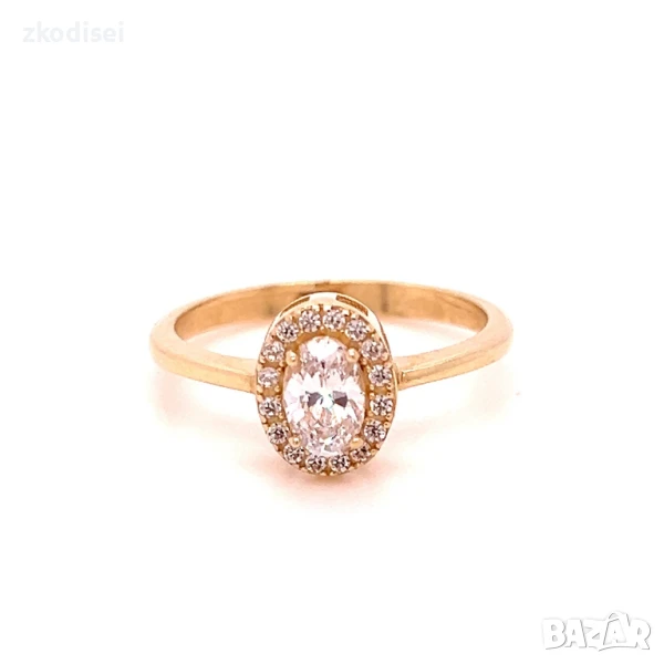 Златен дамски пръстен 2,26гр. размер:53 14кр. проба:585 модел:32139-1, снимка 1