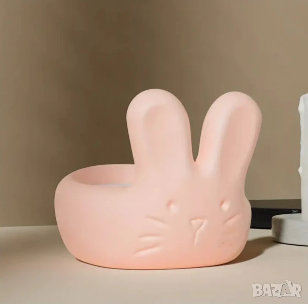 Молд кашпа свещник зайче, снимка 1