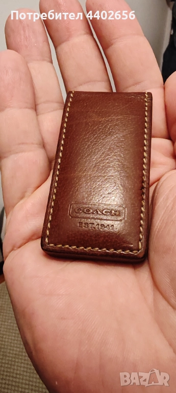 Луксозна щипка за банкноти COACH, снимка 1