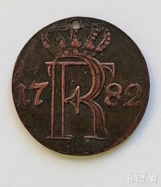 1/24 талер 1782 г. Маркировка на монетния двор 'A', звезди от двете страни на '24', снимка 1