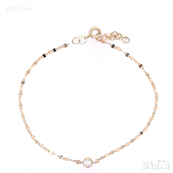 Златна дамска гривна 0,68гр. 17,0см. 14кр. проба:585 модел:34376-3, снимка 1