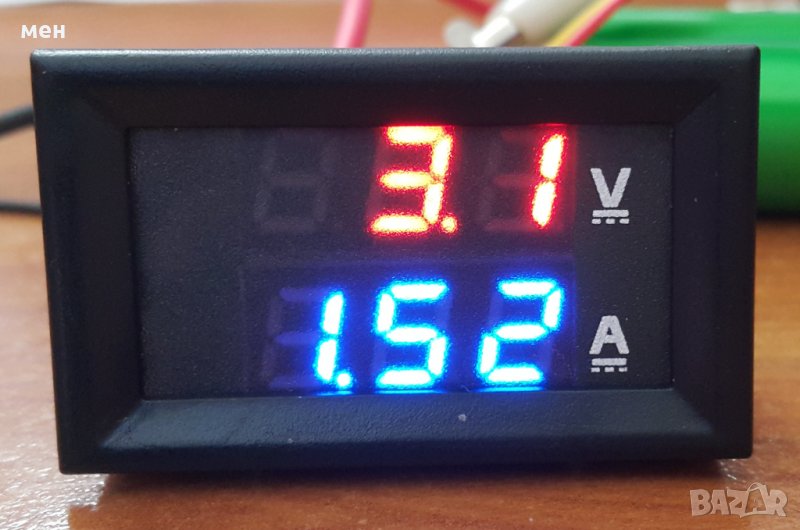 Волтметър-амперметър DC 100V/10А , снимка 1