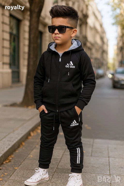Adidas Черен Детски Комплект , снимка 1