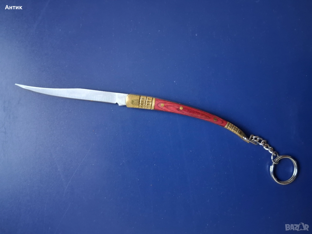 Красив Стар Ключодържател Сгъваем Нож , снимка 1