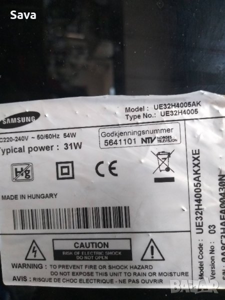 UE32h4005AK :BN41-02098 BN94-07323J:BN44-00696A, снимка 1