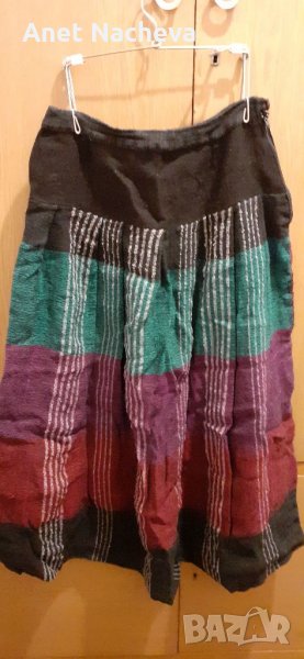 Пола есенно зимна вълнена  , разноцветно рае, снимка 1