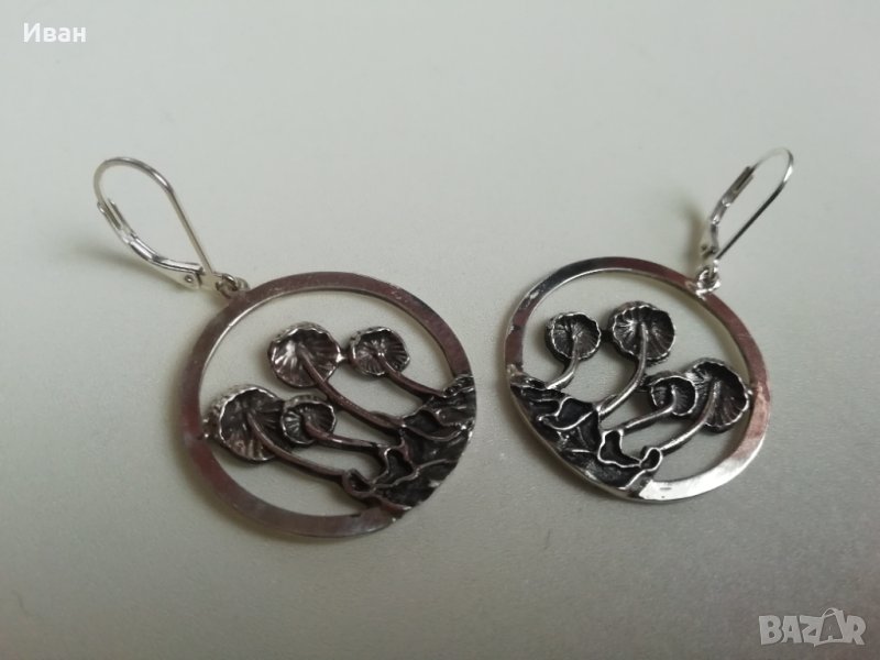 Сребърни обеци , снимка 1