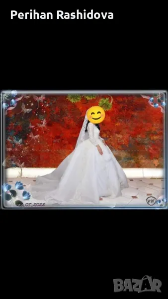 Бяла булченска рокля , снимка 1