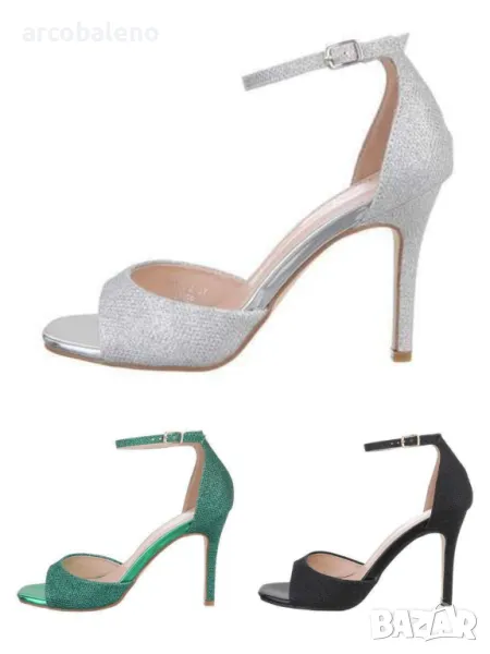 Дамски елегантни сандали на висок ток, 3цвята , снимка 1
