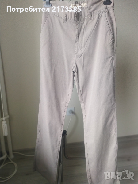 Спортен памучен панталон - светлобежев, снимка 1