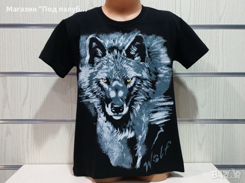 Нова детска тениска с дигитален печат Сив Вълк, Серия Вълци, снимка 1