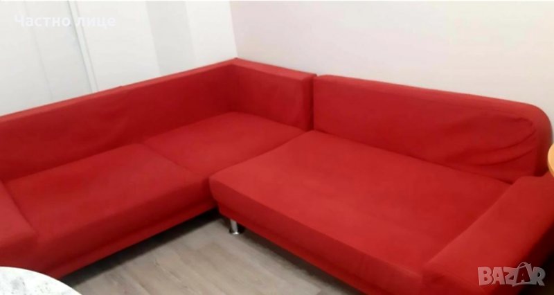Голям ъглов диван и холна маса винтидж, снимка 1