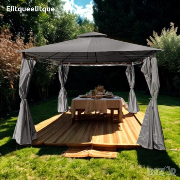 Шатра MUHLER – Просторна, стабилна и стилна защита за вашето открито пространство, снимка 1