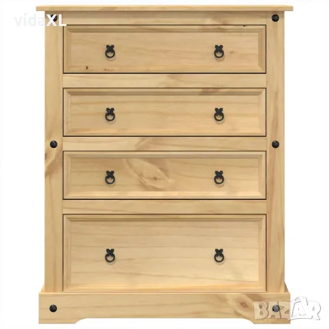 vidaXL Скрин Corona, 92x48x114 см, бор масив, снимка 4 - Скринове - 56147385
