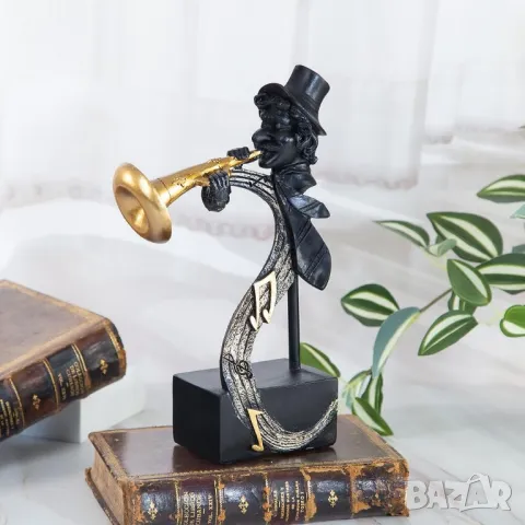 Нова Стауетка Музикант Саксофон Цигулка Тромпет Виолончело 30см, снимка 13 - Статуетки - 49496143