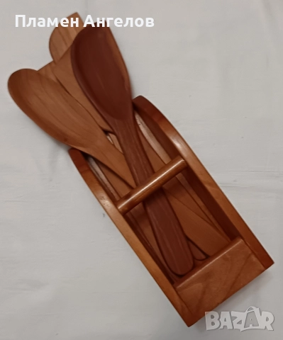 Дървена кутия със шест броя бъркалки, снимка 8 - Прибори за хранене, готвене и сервиране - 52923041