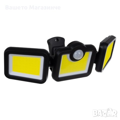 Тройна соларна лампа 171 LED, водоустойчива, регулиране на ъгъла, дистанционно, снимка 3 - Външни лампи - 39146562