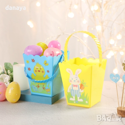 6257 Комплект великденски кофички за лакомства, 3 броя, снимка 4 - Декорация за дома - 52185656